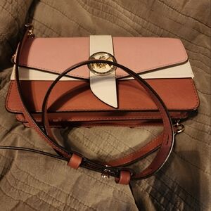 Michael Kors pink and orange crossbody or shoulder purse